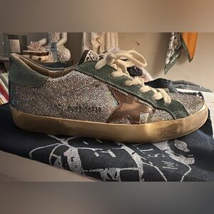Golden Goose Superstar Women's Sneakers with Glitter and Star Detail